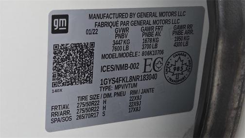 2022 Cadillac Escalade Sport