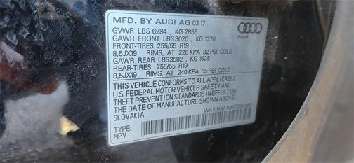 2017 Audi Q7 2.0T Premium