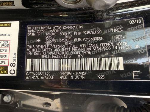 Black 2018 Toyota 4Runner Limited