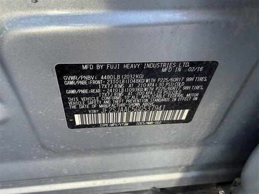 2016 Subaru Forester 2.5i