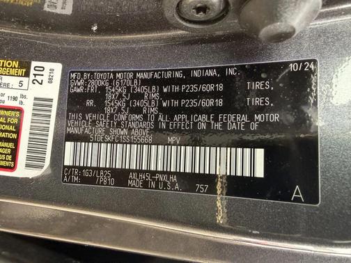 Gray 2025 Toyota Sienna Platinum