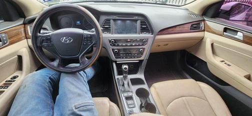 White 2016 Hyundai SONATA Limited