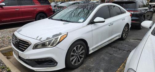 White 2016 Hyundai SONATA Limited