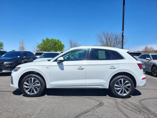 White 2023 Audi Q5 45 S line Premium Plus
