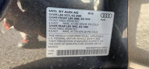 2019 Audi SQ5 3.0T Premium Plus
