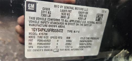 2015 Cadillac Escalade Platinum