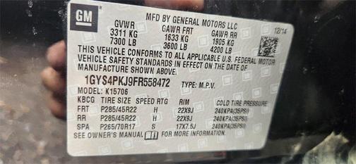 2015 Cadillac Escalade Platinum
