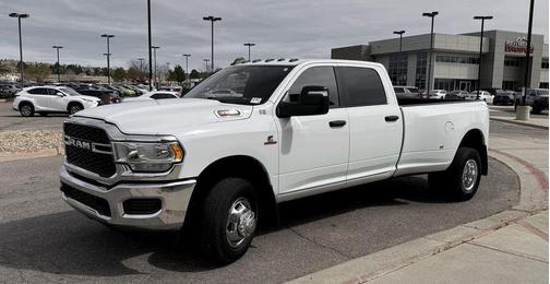 White 2024 RAM 3500 Tradesman Crew Cab 4x4 8' Box