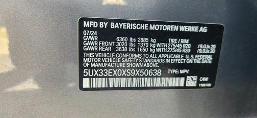 Gray 2025 BMW X6 xDrive40i