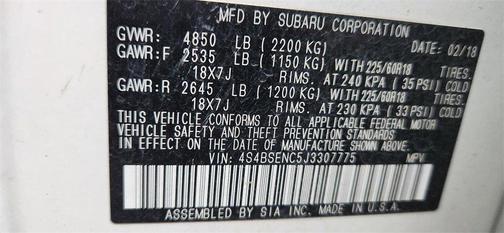 2018 Subaru Outback 3.6R Limited