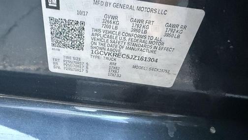 2018 Chevrolet Silverado 1500 1LT