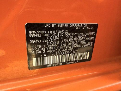 2019 Subaru Crosstrek 2.0i Premium