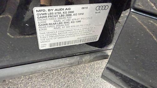 Black 2018 Audi SQ5 3.0T Premium Plus