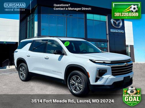 Summit White 2024 Chevrolet Traverse LT