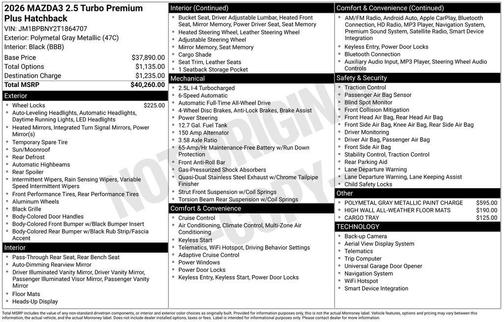 2026 Mazda Mazda3 2.5 Turbo AWD