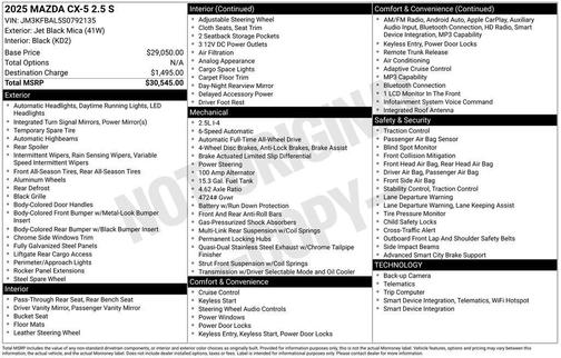 2025 Mazda CX-5 2.5 S