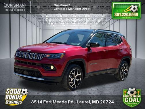 Red Hot Pearlcoat 2025 Jeep Compass Limited