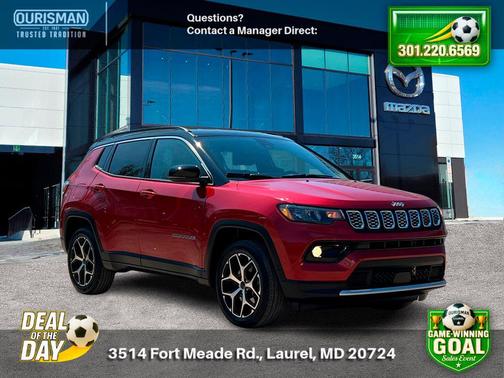 Red Hot Pearlcoat 2025 Jeep Compass Limited