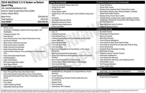 2024 Mazda Mazda3 2.5 S Select Sport