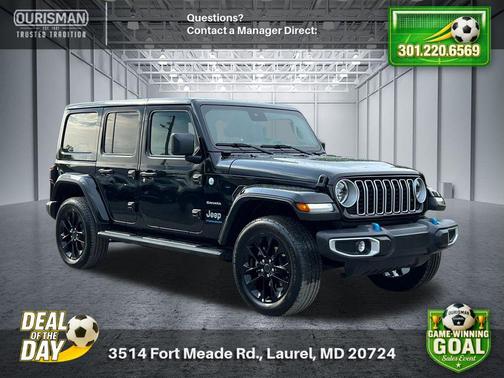 Black Clearcoat 2024 Jeep Wrangler 4xe Sahara