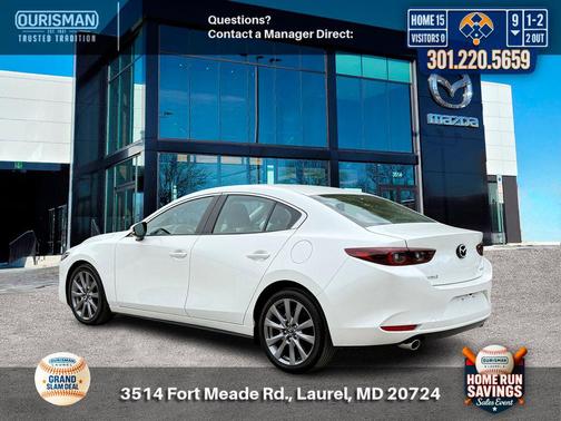 Snowflake White Pearl Mica 2024 Mazda Mazda3 FWD w/Preferred Package