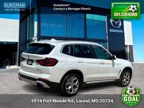 White Metallic 2022 BMW X3 xDrive30i