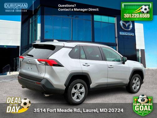 Silver Sky Metallic 2025 Toyota RAV4 Hybrid LE