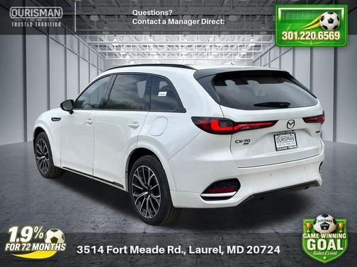 Rhodium White Premium 2026 Mazda CX-70 3.3 Turbo S Premium