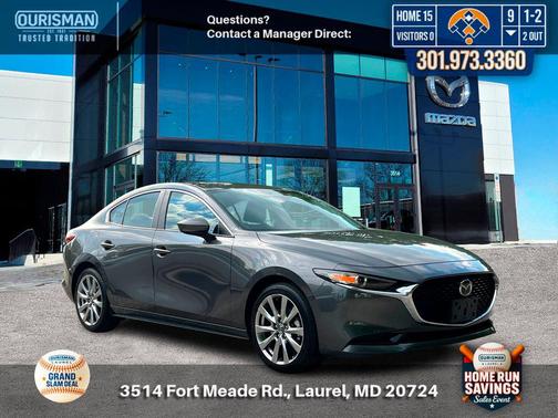 Machine Gray Metallic 2025 Mazda Mazda3 FWD w/Preferred Package