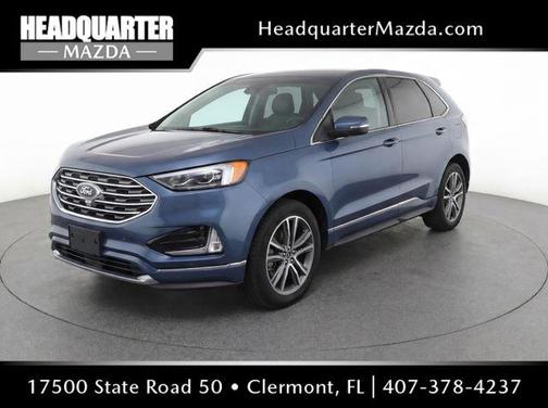 Blue Metallic 2019 Ford Edge Titanium