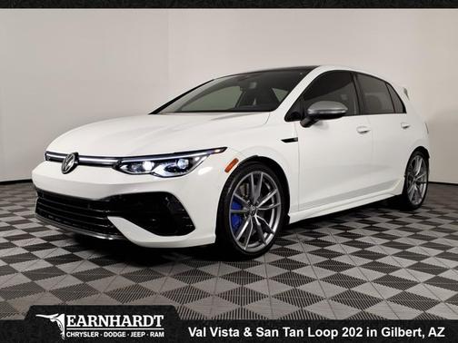 Pure White 2024 Volkswagen Golf R SUN