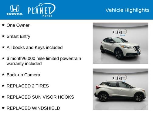 Aspen White / Super Black 2018 Nissan Kicks SV