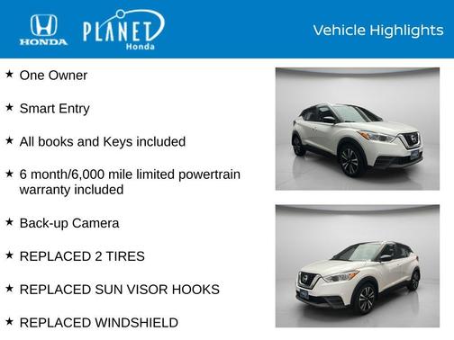 Aspen White / Super Black 2018 Nissan Kicks SV