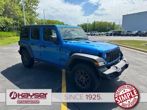Hydro Blue Pearlcoat 2024 Jeep Wrangler Sport S