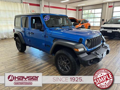 Hydro Blue Pearlcoat 2024 Jeep Wrangler Sport S