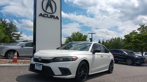 Platinum White Pearl 2024 Honda Civic Sport