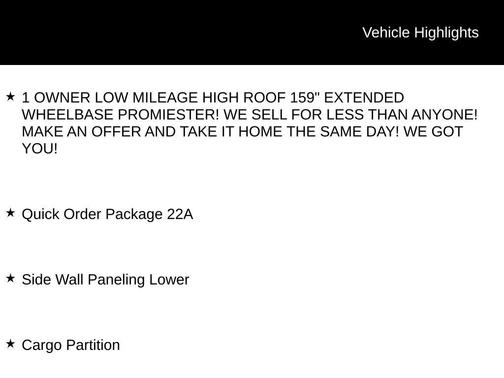 Bright White Clearcoat 2023 RAM ProMaster 2500 High Roof