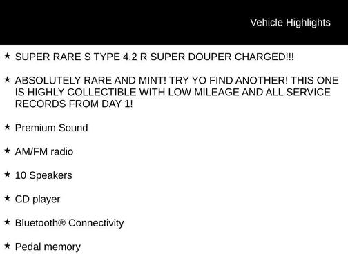 2005 Jaguar S-Type 4.2L V8 R