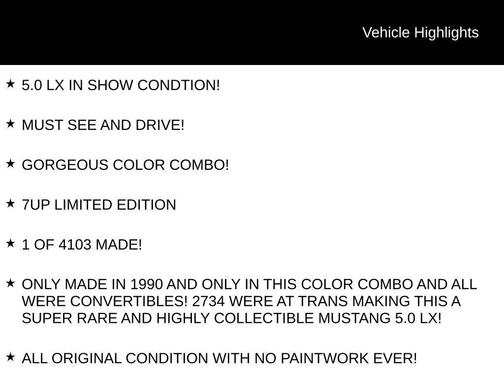 1990 Ford Mustang LX 5.0L Sport