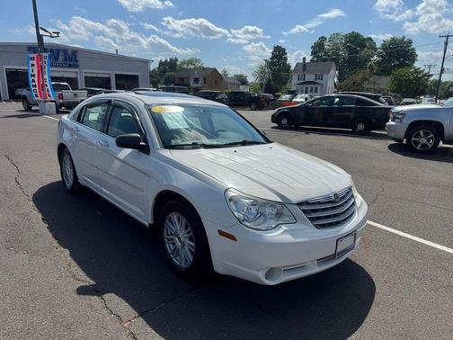 Stone White Clearcoat/Black Vinyl Top 2008 Chrysler Sebring Base