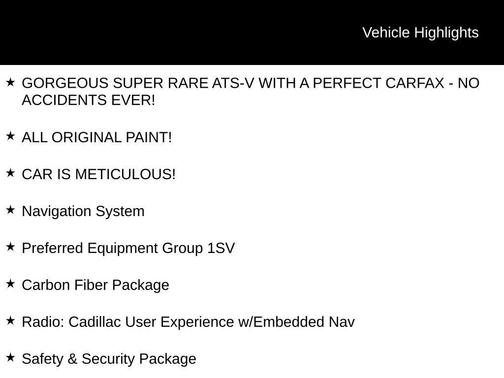 2018 Cadillac ATS-V Base