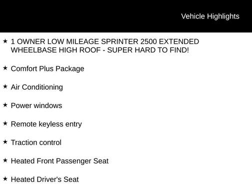 2020 Mercedes-Benz Sprinter 2500 High Roof