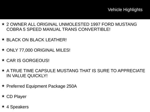 1997 Ford Mustang Cobra