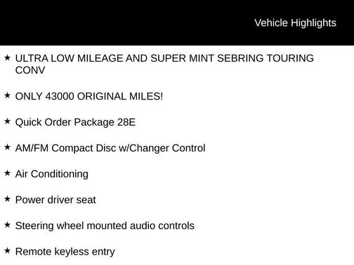 2006 Chrysler Sebring Touring