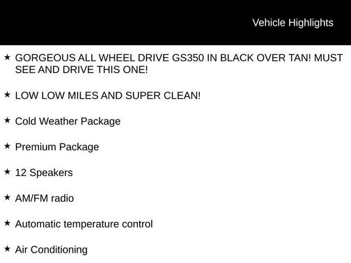 2013 Lexus GS 350 Base