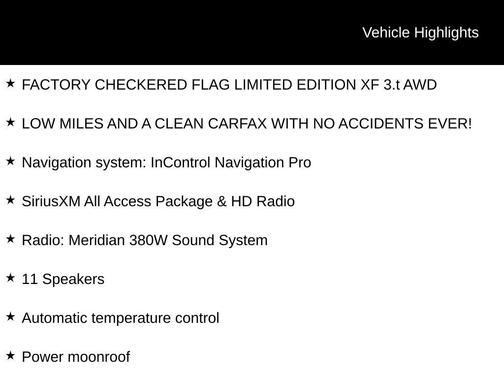 2020 Jaguar XF 30t Checkered Flag AWD Automatic