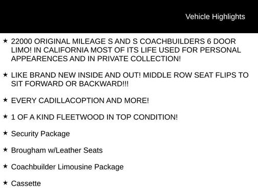 White 1995 Cadillac Fleetwood Standard