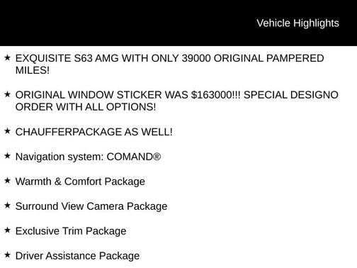 2017 Mercedes-Benz AMG S 63 4MATIC