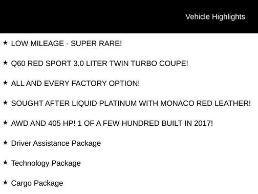 2017 INFINITI Q60 3.0t Red Sport 400