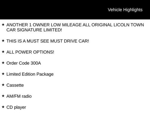 2005 Lincoln Town Car Signature